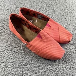 BOBS SKETCHERS SLIP ON SHOES WOMENS 11 PINK STRIPED MULTICOLOR NWOT COMFORT